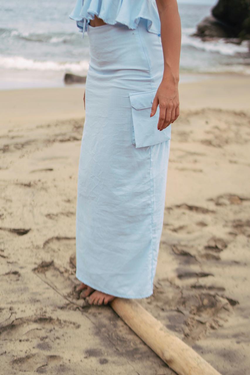 Muse Skirt in Sky Blue